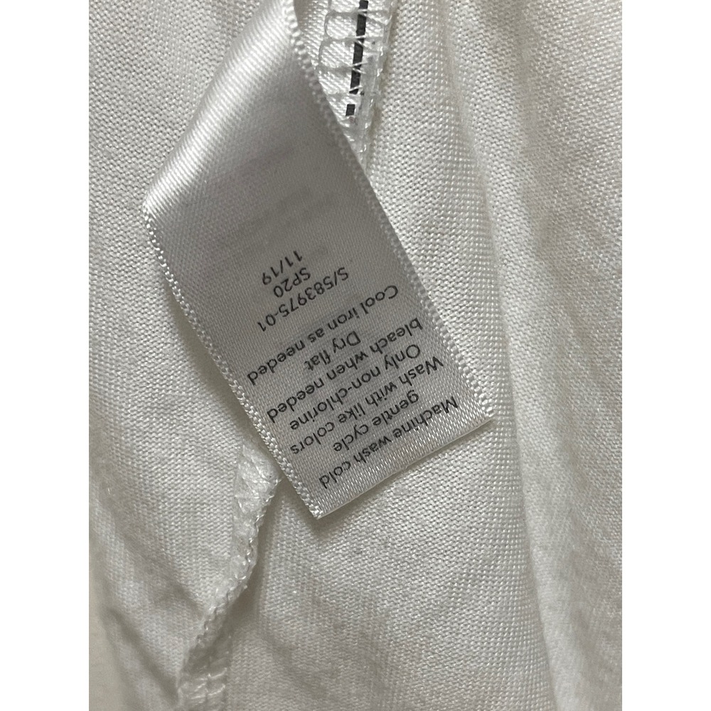 Athleta Womens Large White Draped Tee Modal Blend Short Sleeve Casual Top - Picture 7 of 11